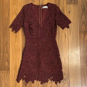 Urban‎ Outfitters Burgundy Lace Dress